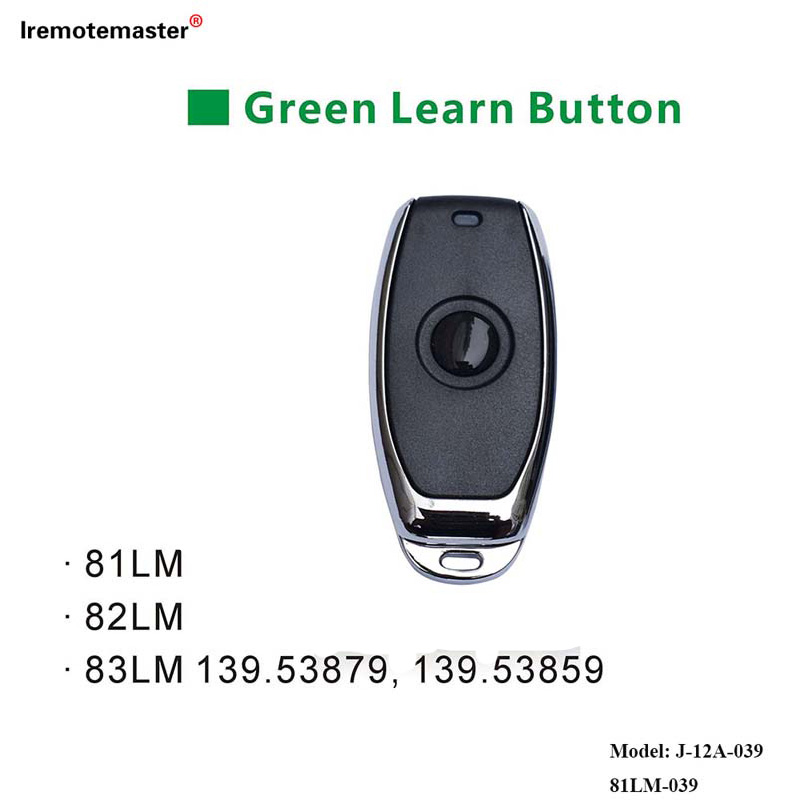 81LM 82LM 83LM সবুজ শিখন বোতাম 390MHz গ্যারেজ ডোর রিমোট কন্ট্রোলের জন্য