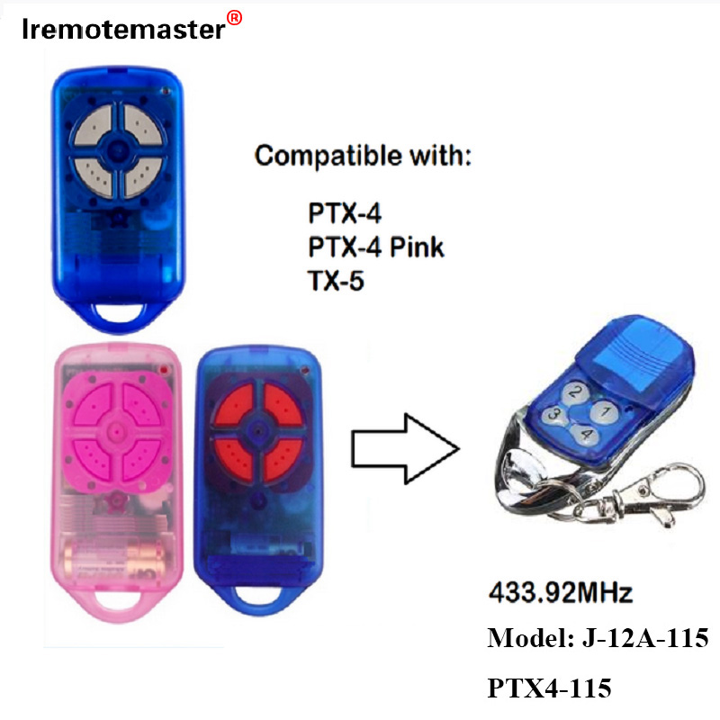 PTX4 433.92 MHz রোলিং কোড গ্যারেজ ডোর রিমোট কন্ট্রোলের জন্য